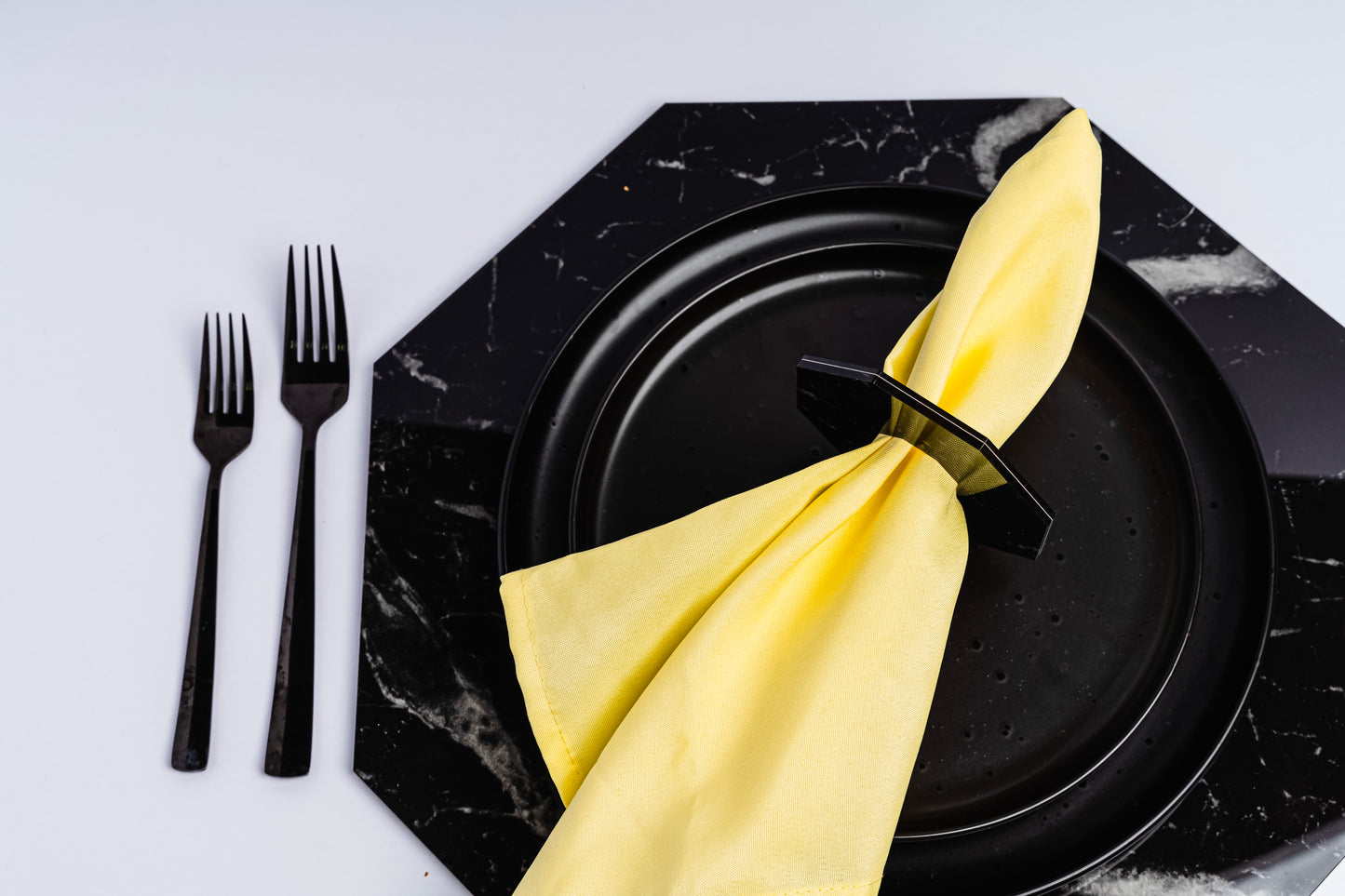 Akrilik Hexagon Napkin Rings