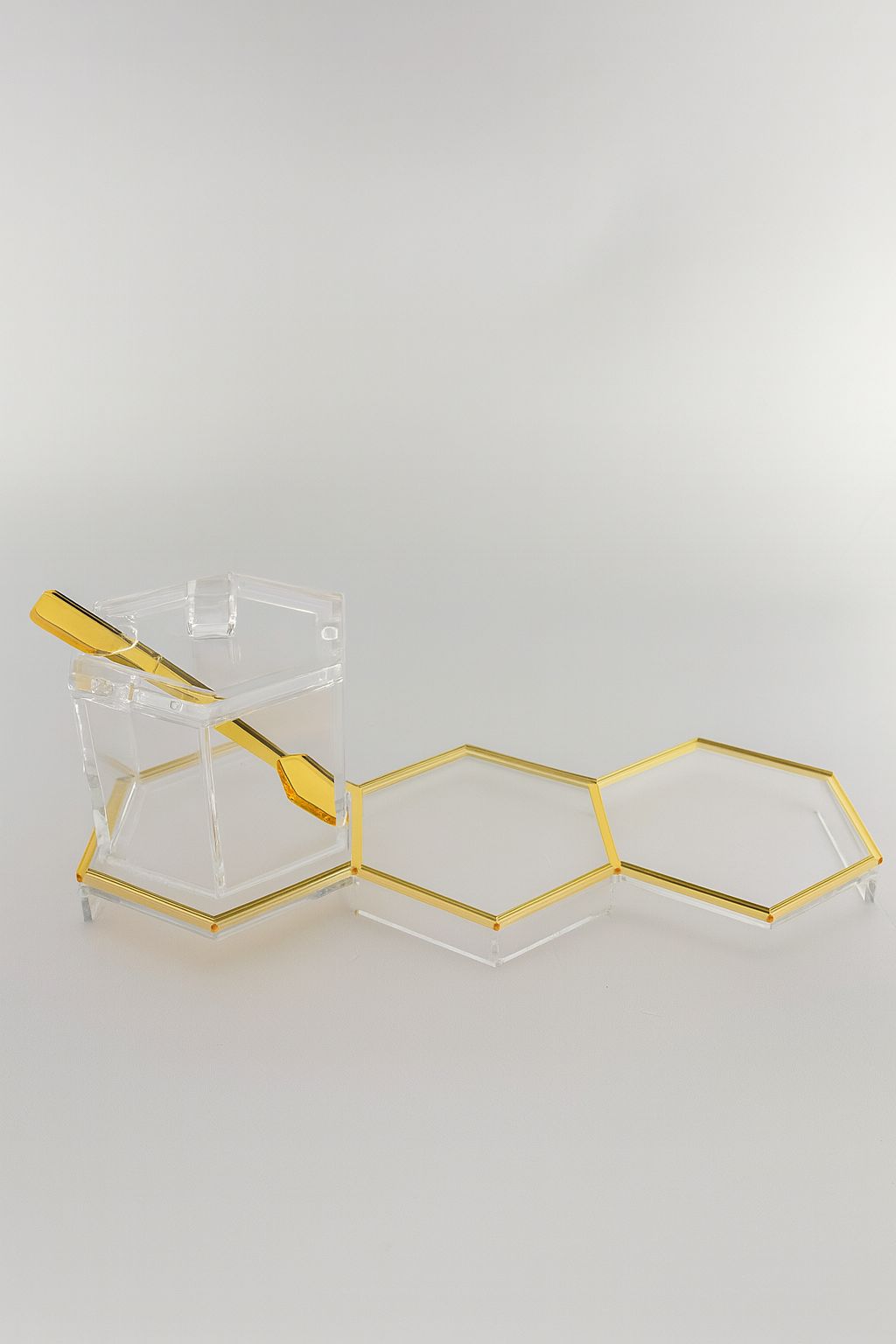 Hexagon Honey Jar Set