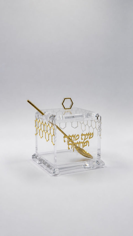 Square Honey Jar
